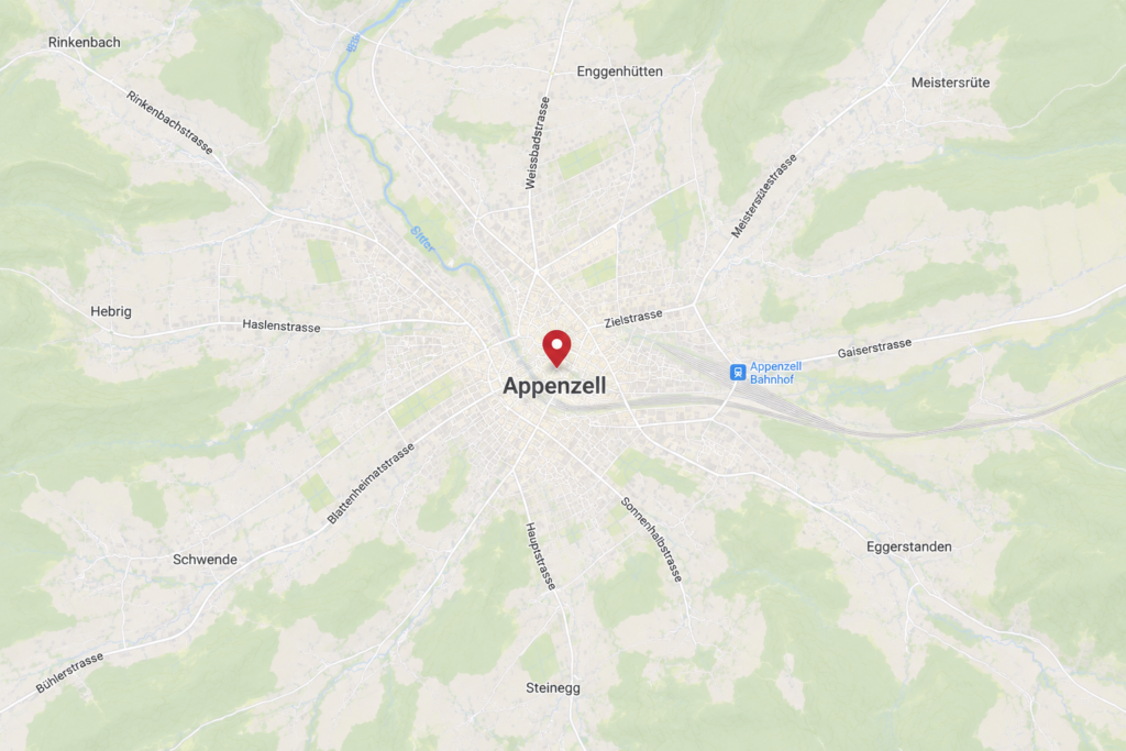 Appenzell map Appenzell map